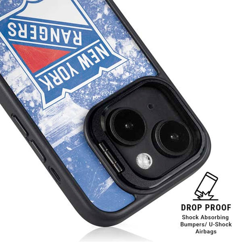 NHL New York Rangers Frozen iPhone 13 Kickstand Case